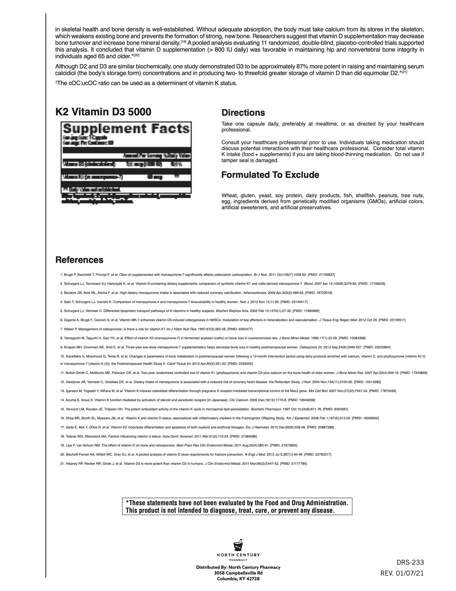 D3 & K2 for NCPak #30