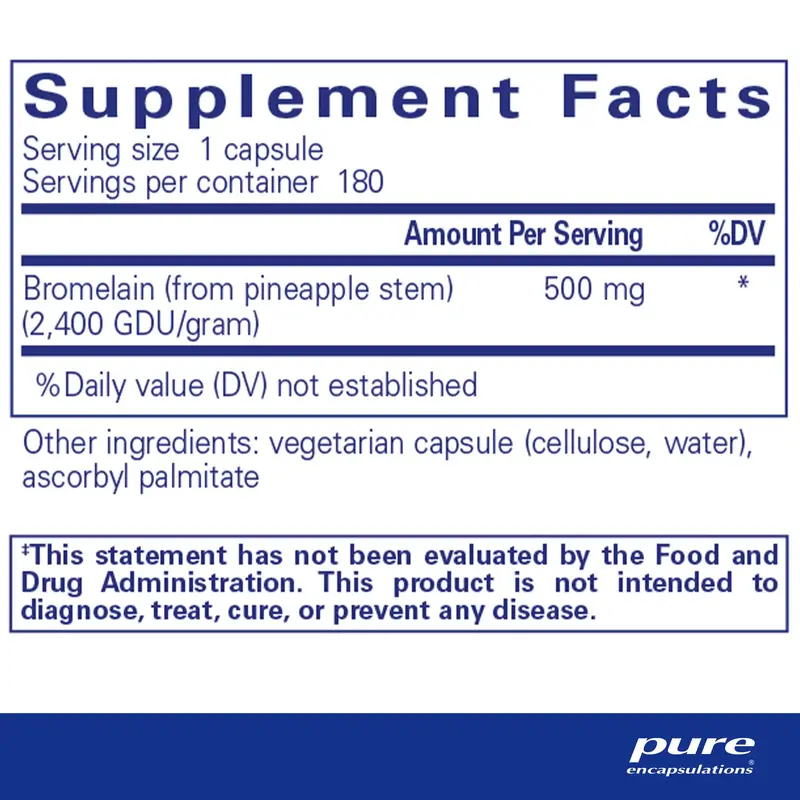 Bromelain 2400 500 mg.