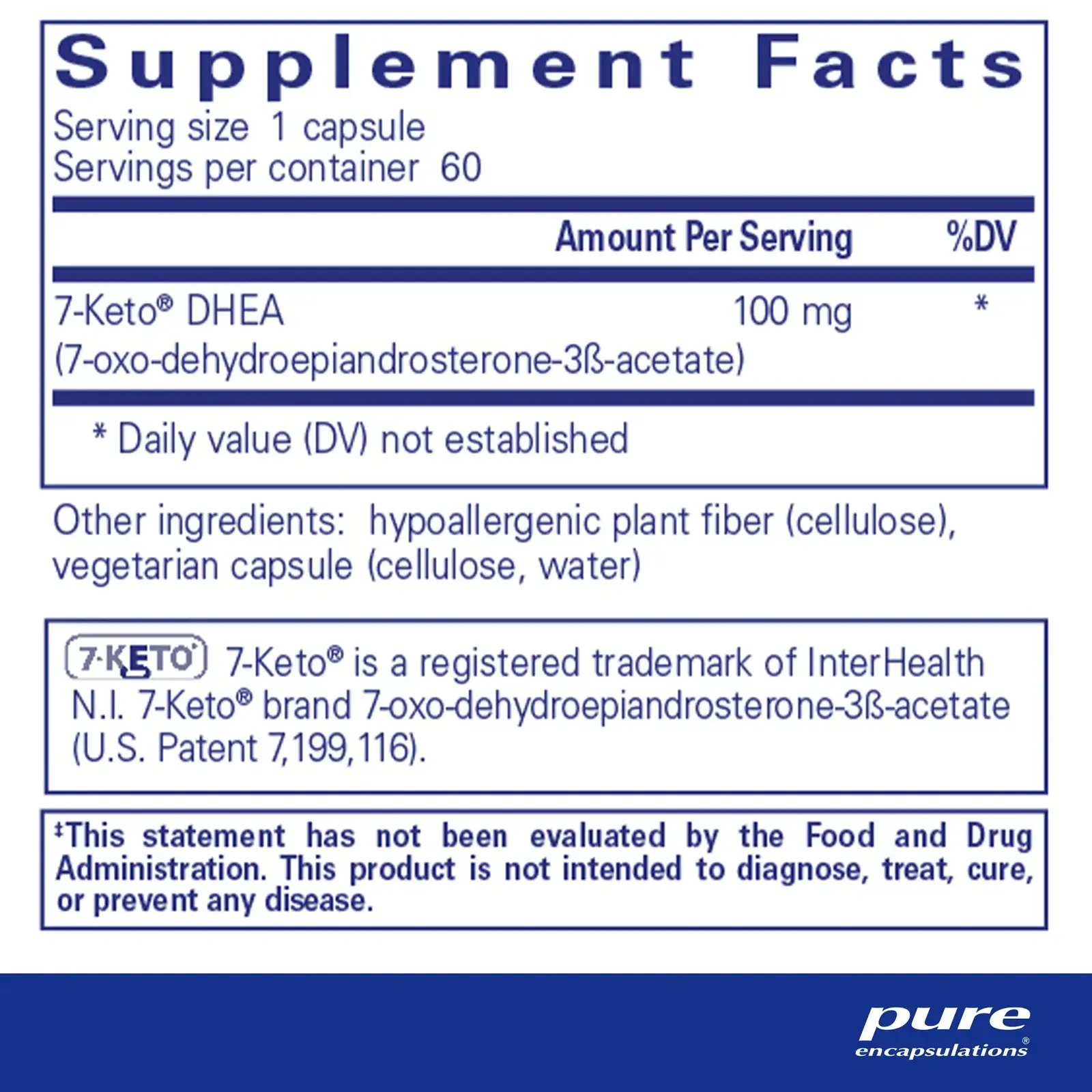 7 KETO DHEA 100 mg.