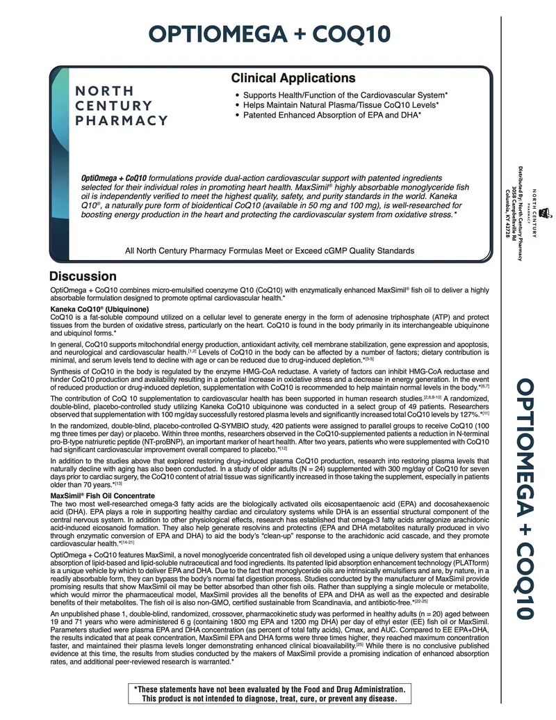 OptiOmega & CoQ10 30 Softgels