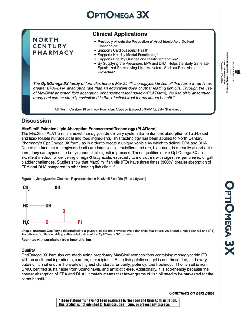 OptiOmega 3X for NCPak #30