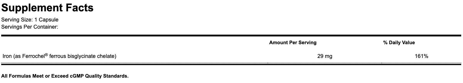 Iron Glycinate for NCPak #30