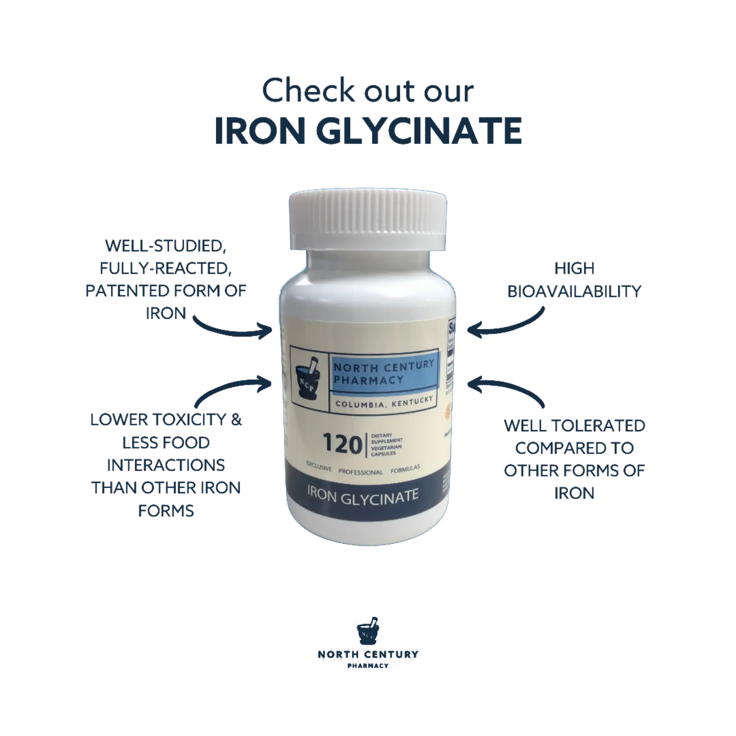 Iron Glycinate 120 Capsules