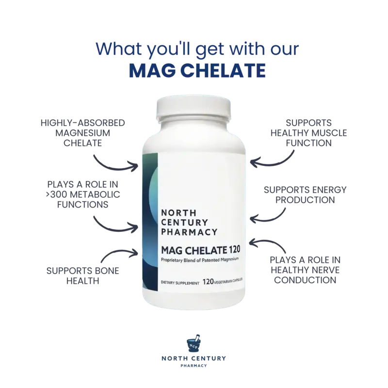 Magnesium Glycinate Chelate 120 Capsules